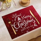 Christmas Linen Placemat - Christian Home Decor - Christian Home Decor