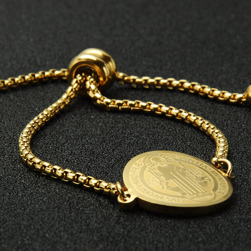 Catholic faith bracelet with spiritual protection symbolism