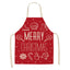 Christmas Day Apron displayed against festive red background, perfect for holiday baking traditions