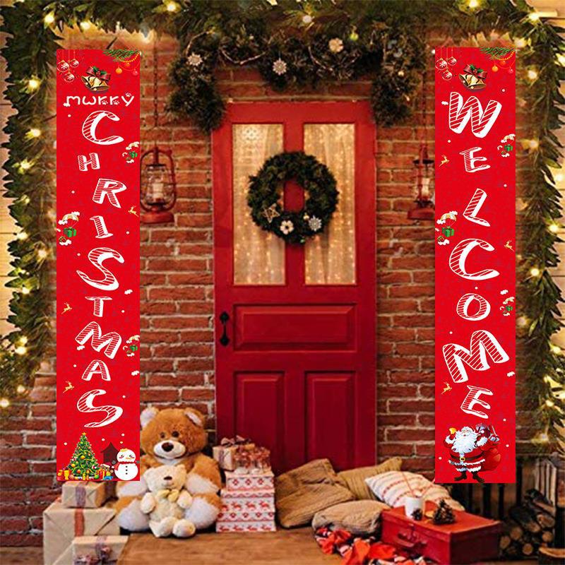 Festive snowman and penguin pair decoration for holiday home