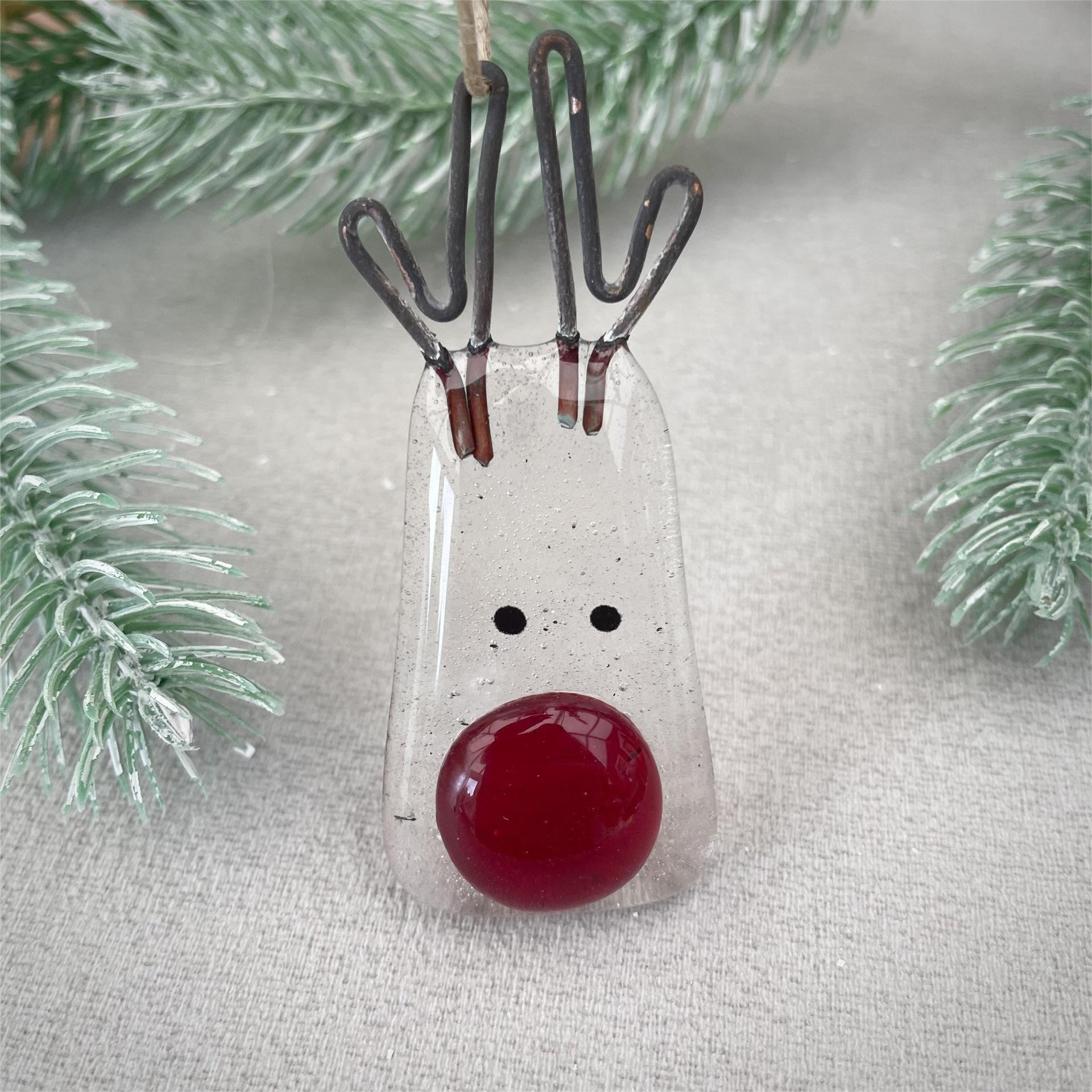 Ornate glass Christmas tree decorative pendant for tree or window display