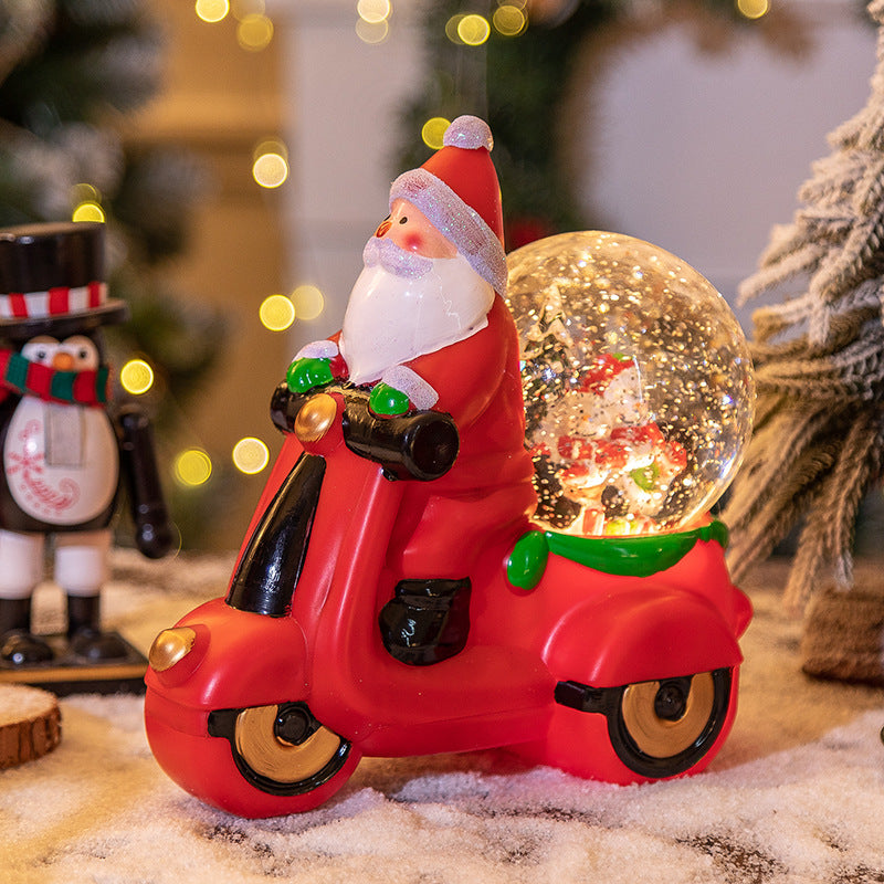 Set of festive Christmas music box ornaments for holiday home decor