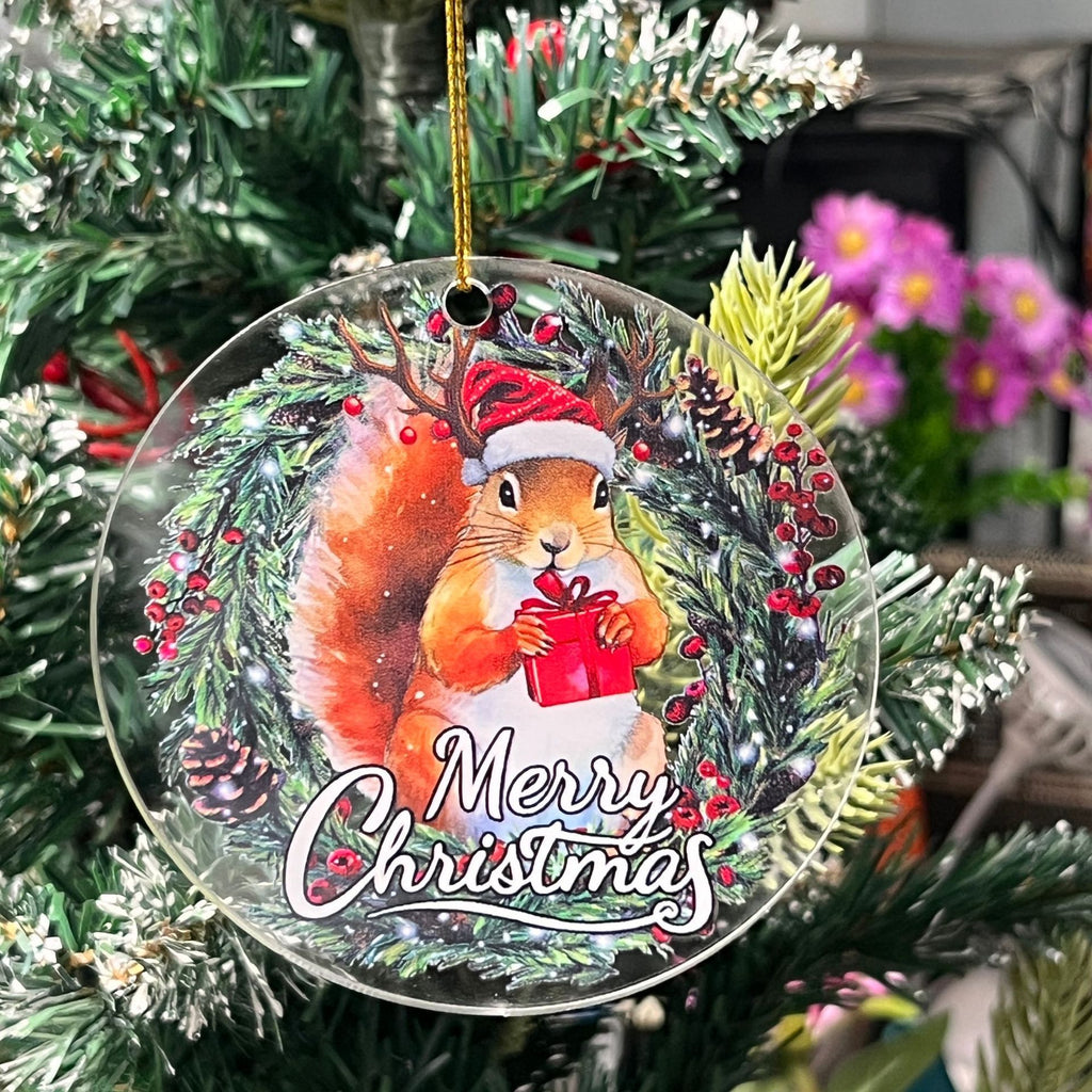Christmas Garland Pendant Ornament displaying festive garland design on tree