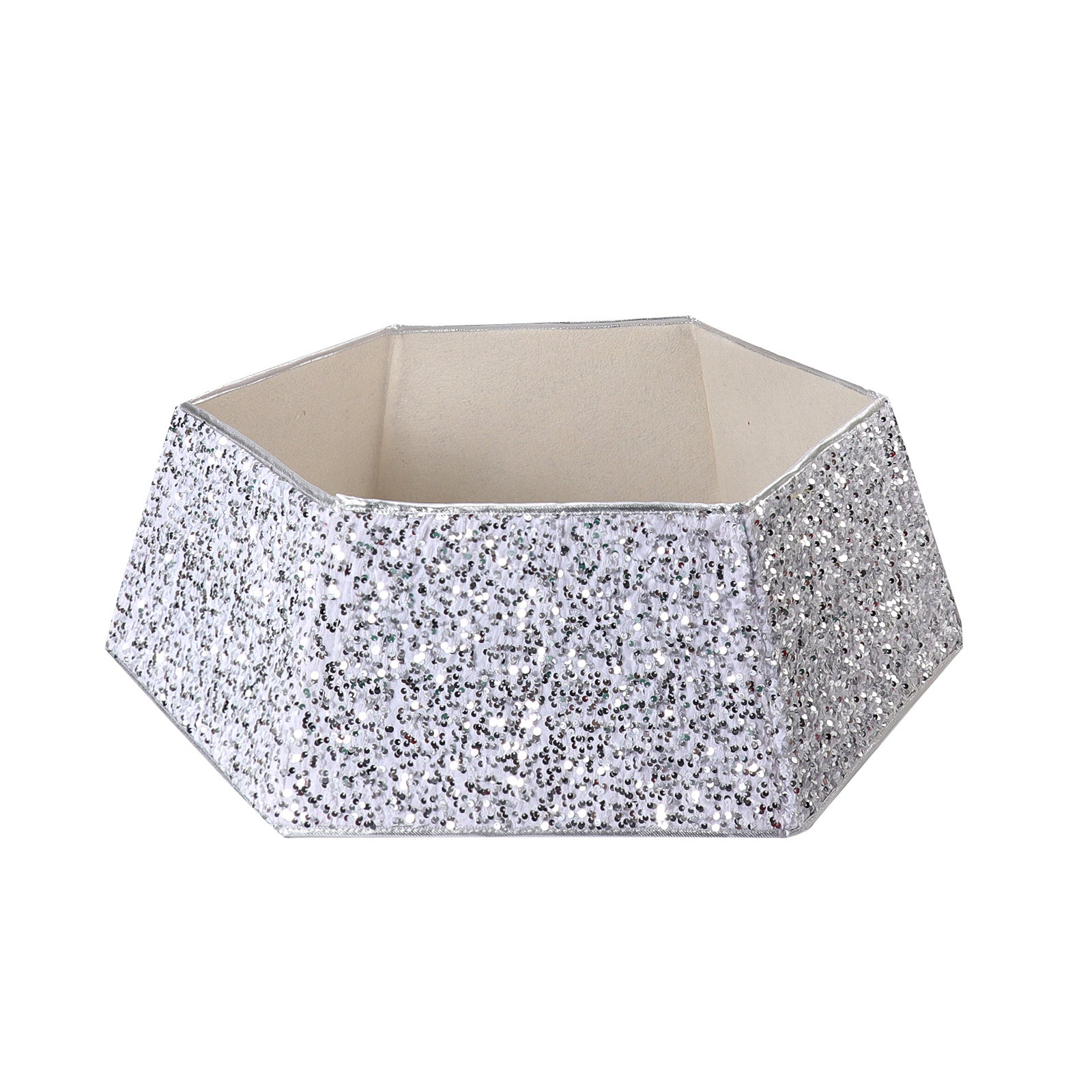 Four-corner gold sequin Christmas tree skirt decoration