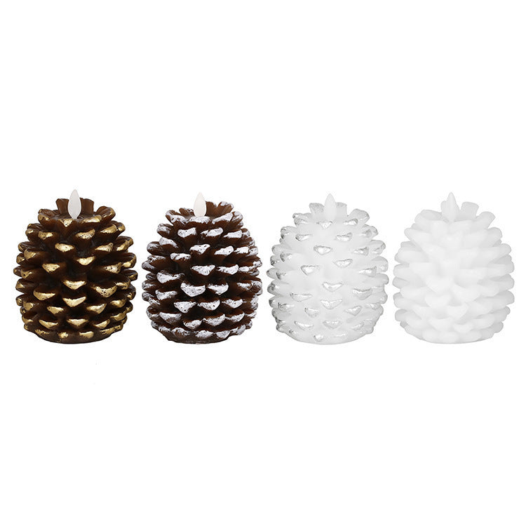 Close-up of paraffin wax pinecone candle texture showing realistic details, Pinecone Christmas Candle, quality