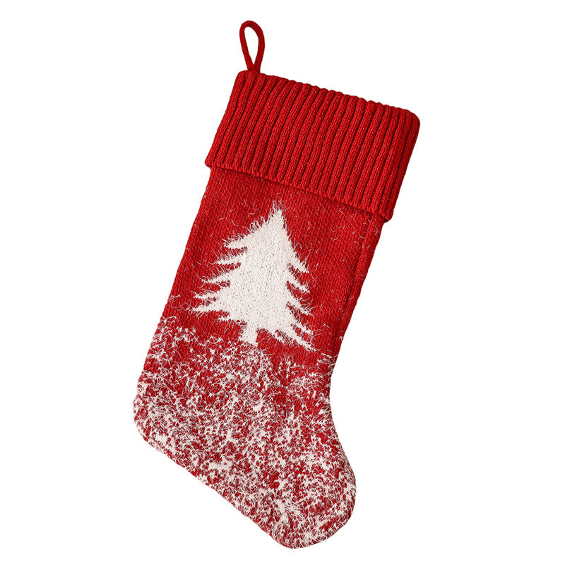 Christmas stocking showing nylon material and colorful holiday design
