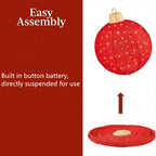 Three Christmas lantern pendants arranged together showing the complete set of festive decorations