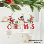 Wooden old man tree Christmas ornament with traditional holiday appeal