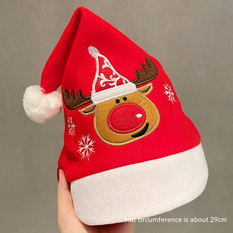 Snowman snowflake Christmas plush decoration hat woodland holiday decor