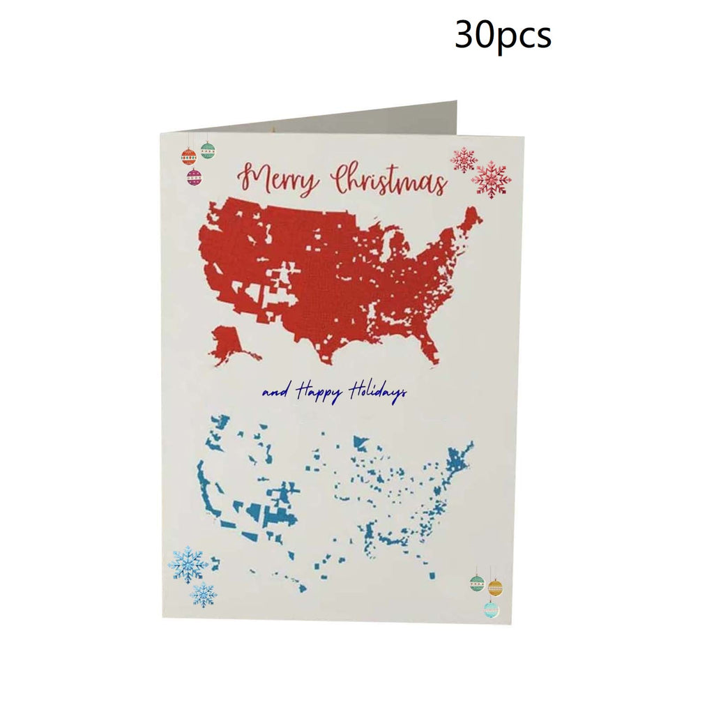 Christmas greeting card with cheerful holiday design
