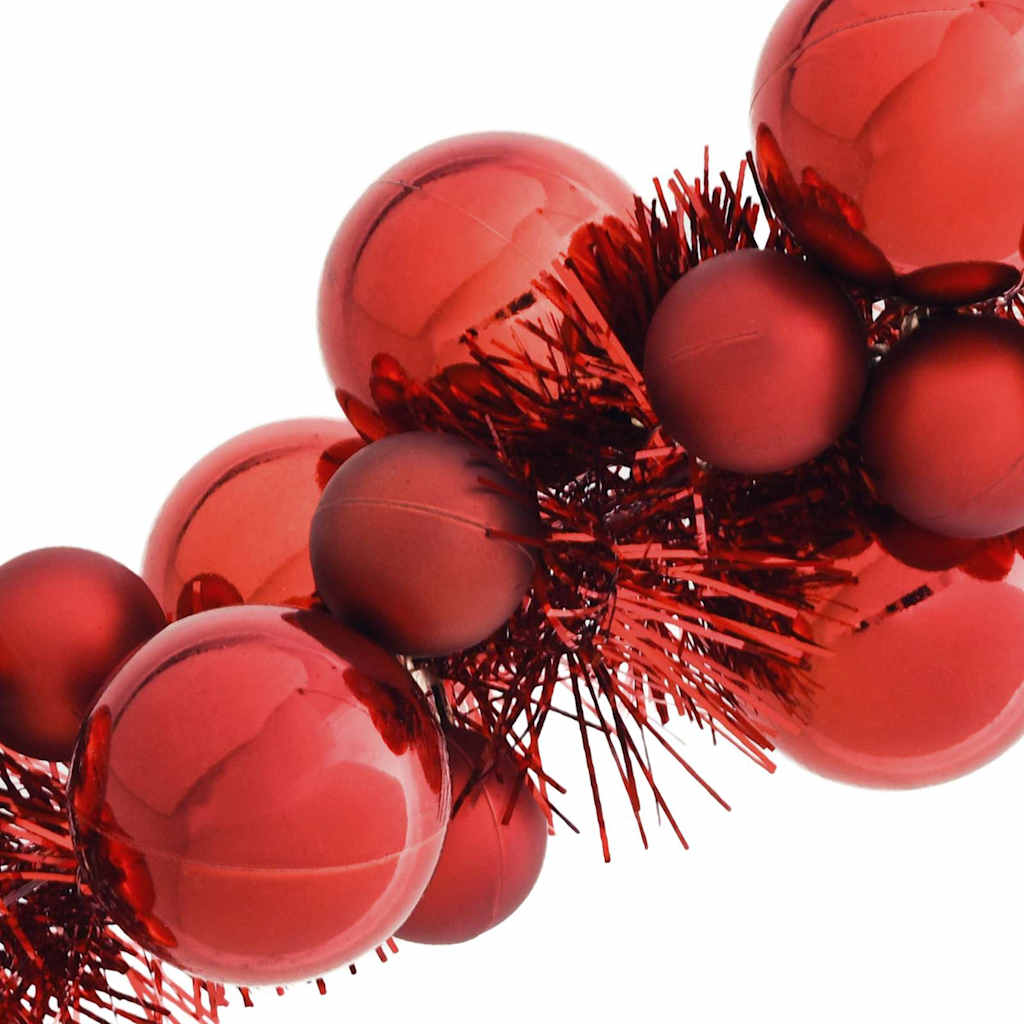 Festive Christmas bauble garland showcasing multiple color options for holiday decorating