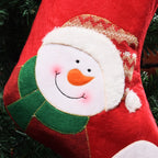 Festive Christmas accessory featuring woodland and snowman designs in fabric material