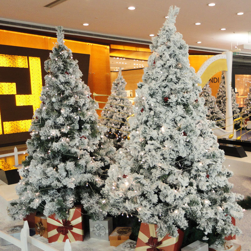 60cm flocked artificial Christmas tree for tabletop display