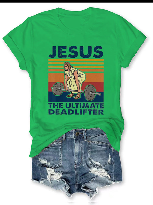 Jesus faith t-shirt folded display with cross accent