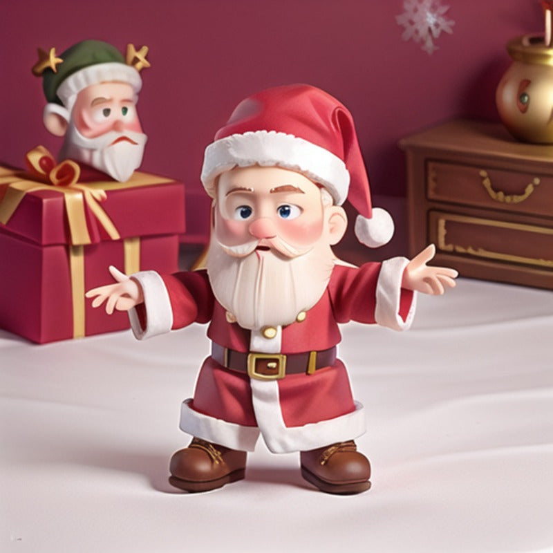 White Beard Vintage Gentleman Christmas Resin Figure unwrapped showing resin craftsmanship