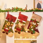 Christmas candy bag decoration showcasing holiday color palette in cloth