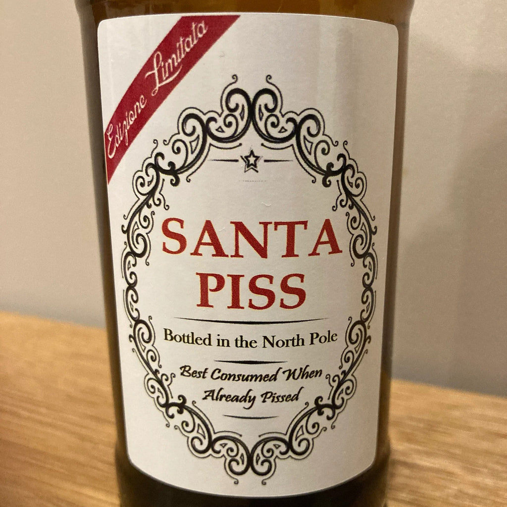 Assorted Christmas bottle label stickers displaying seasonal holiday designs
