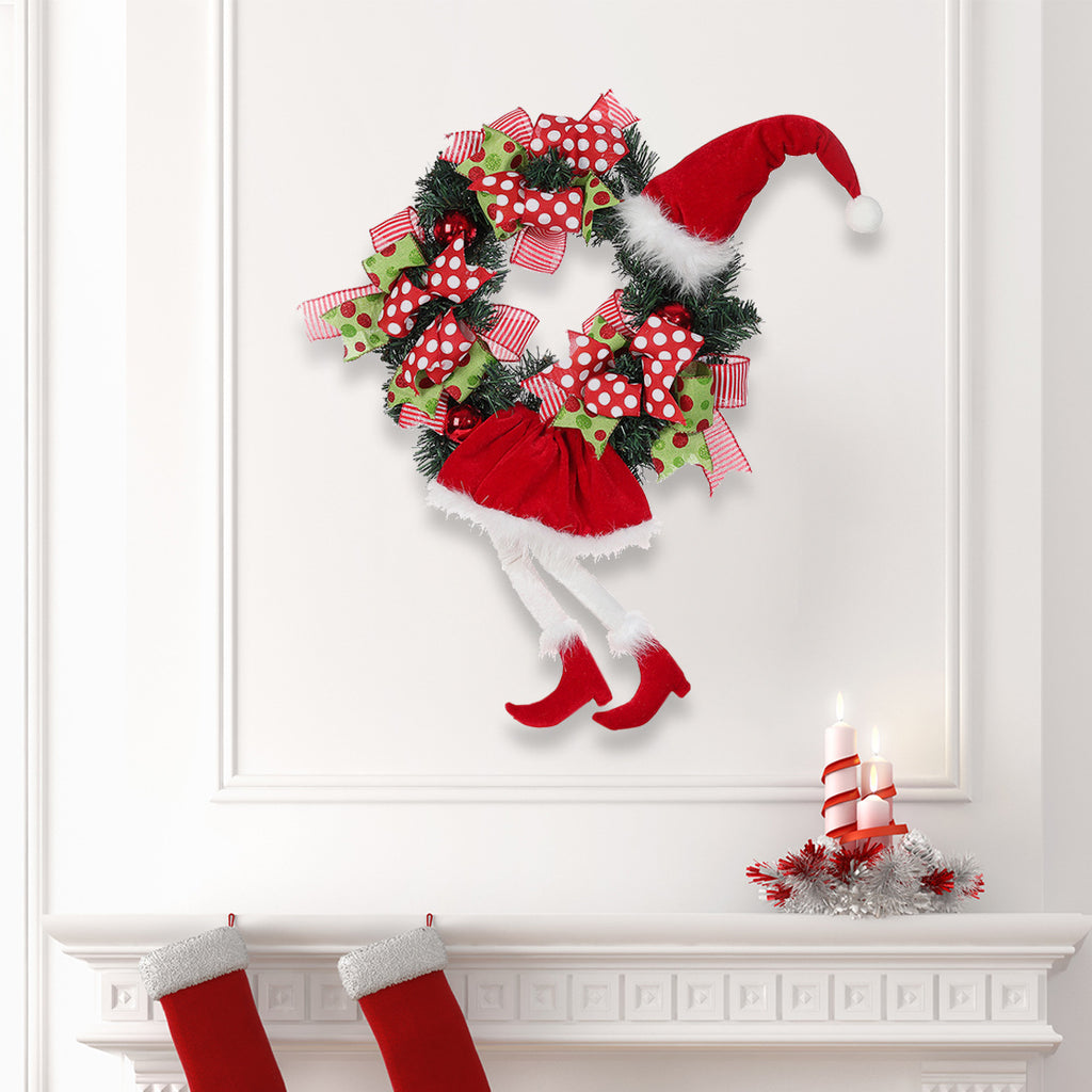 Festive Christmas Tree Decoration with Whimsical Elf Design