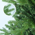 Christmas tree with various ornament styles nearby