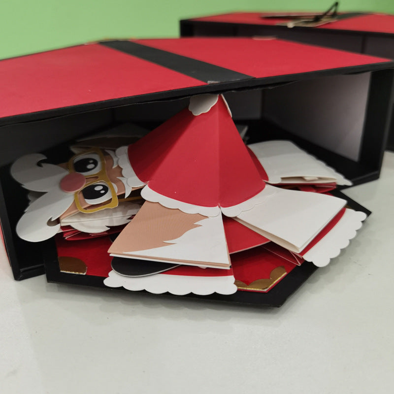 Christmas Surprise Bounce Gift Box with Santa design for festive holiday celebrations