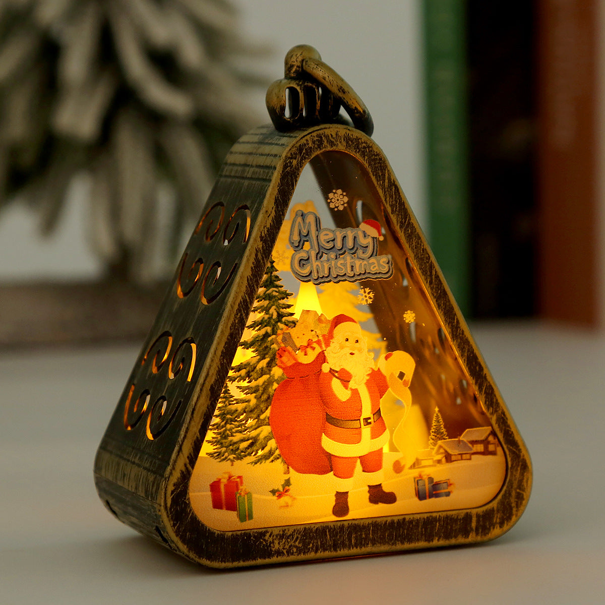 Retro Electric Christmas Candle Lamp Ornament Secondary image