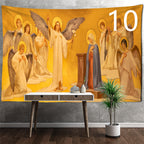 Faith-inspired printed tapestry for peaceful home atmosphere