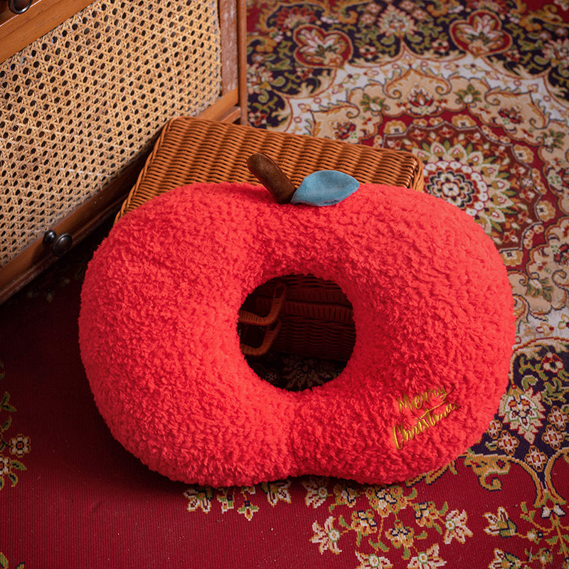 Soft plush Christmas pillow with gentle texture perfect for holiday home decoration