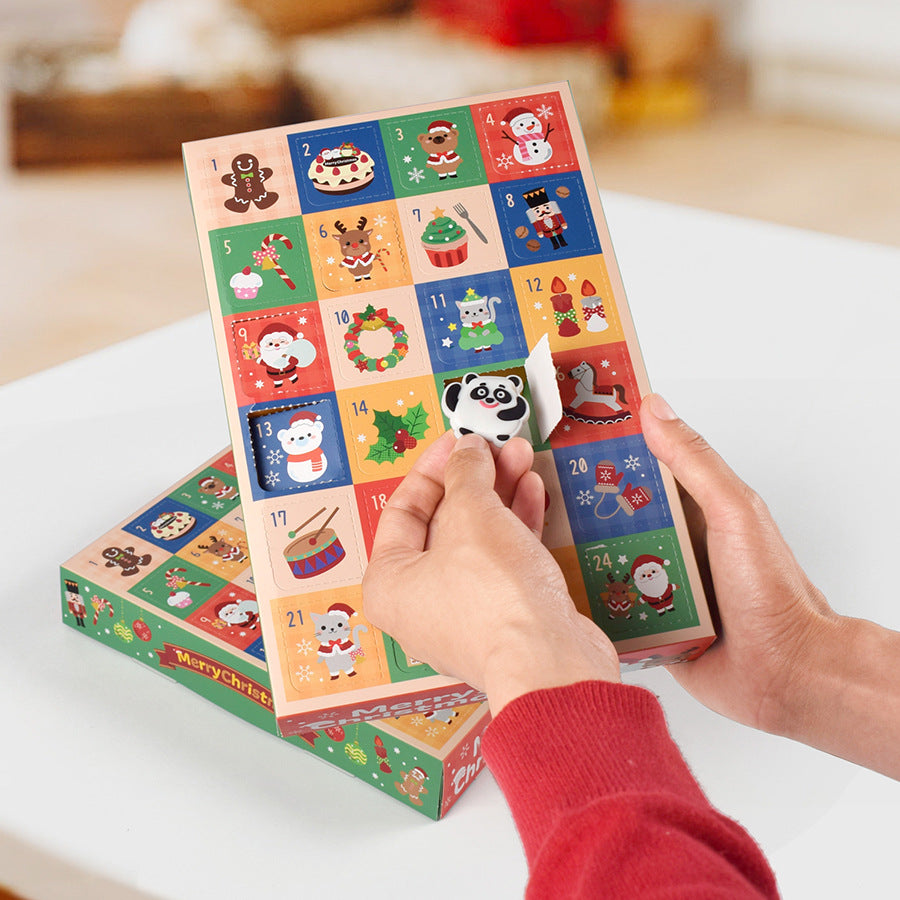 Advent countdown gift box with 24 compartments for Christmas season