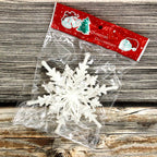 Faith-inspired white snowflake ornament for Christian Christmas decor
