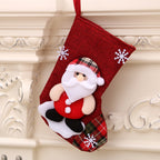 Linen Christmas decoration for fireplace display