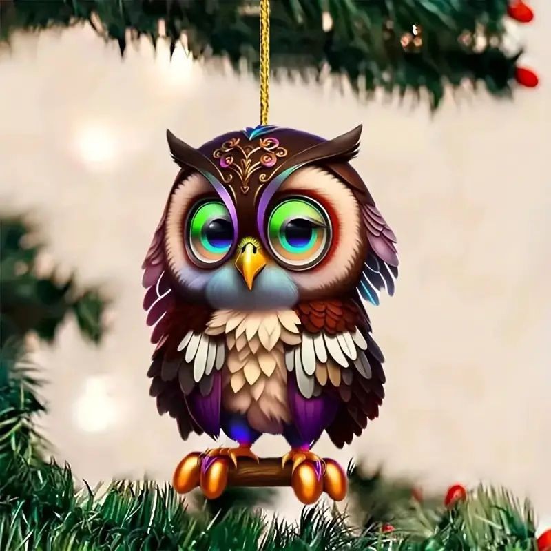 Holiday ornament with festive charm for Christmas tree arrangement