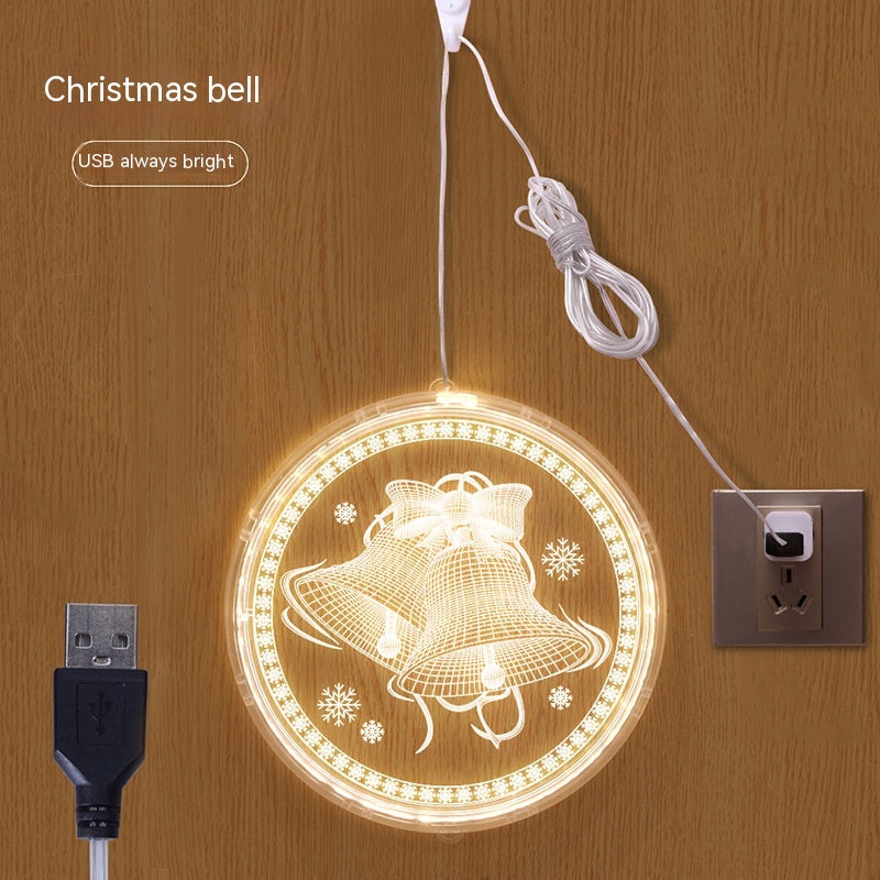 Round Christmas light fixture for festive indoor ambience