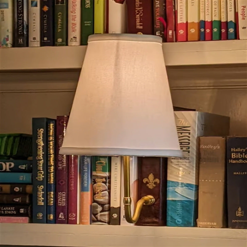 Creative book-shaped lamp casting soft Christmas light