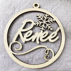 Wooden decorative pendant featuring 11 distinct Christmas tree designs