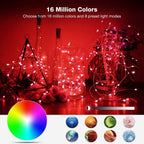 Festive Christmas decoration setup featuring illuminated light string