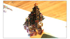Christmas tree greeting card with rich color printing