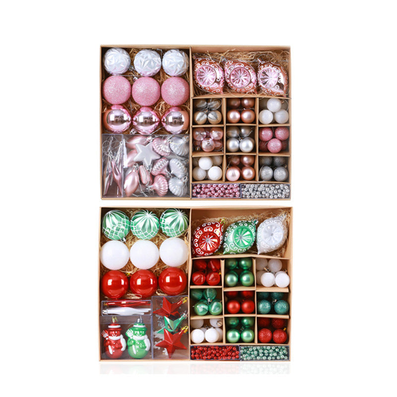 Colorful Christmas ornaments representing festive seasonal decor