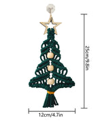 Hand-woven cotton Christmas ornament in warm gold finish