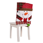 Snowman and elk themed chair cover in soft warm fabric material