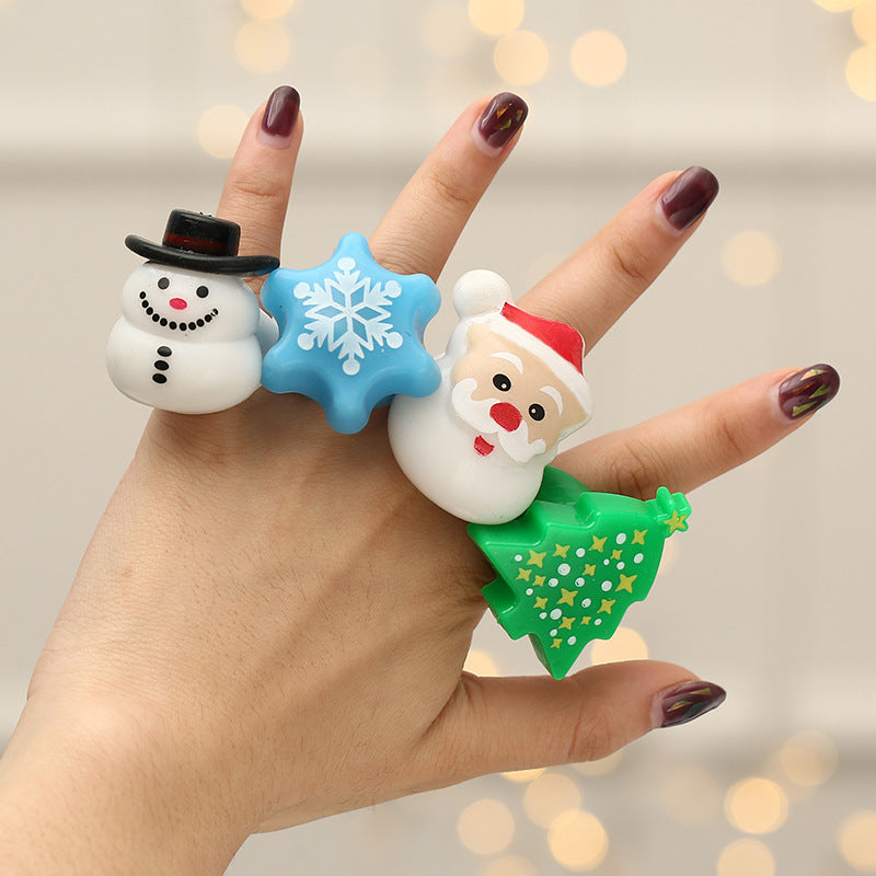 Festive Christmas finger light shaped like a snowman