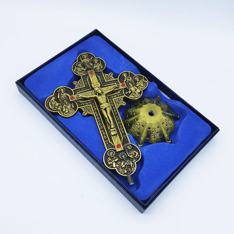 Jesus Christ crucifix home decor ornament with sacred cross design