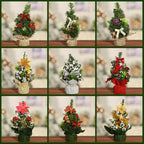 Non-woven mini Christmas tree decoration with festive colors