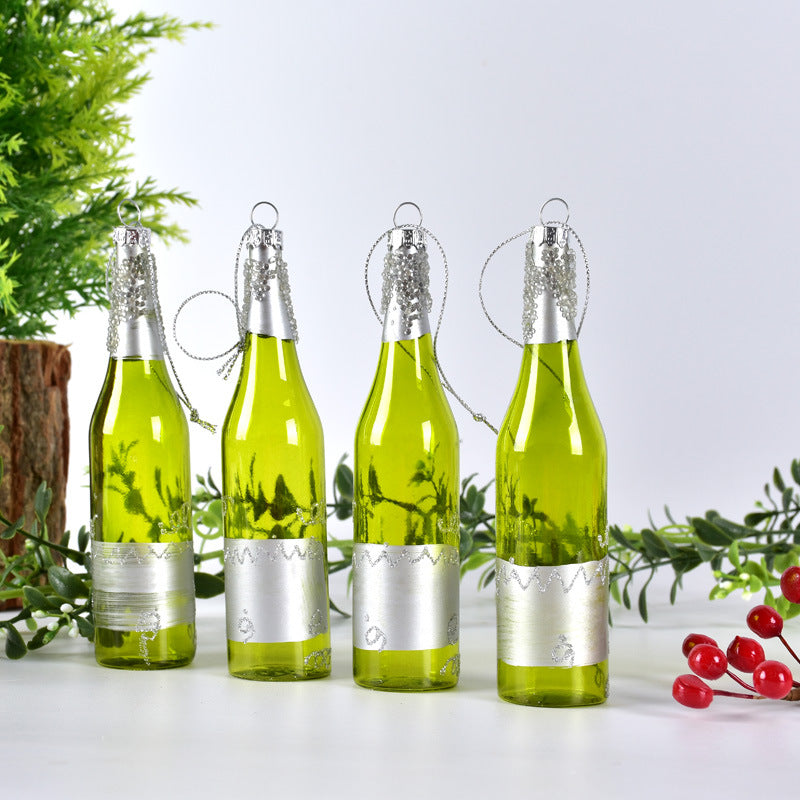 Christmas tree ornament with elegant glass pendant design