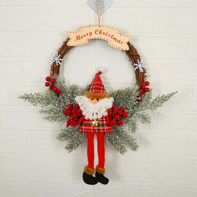 Christmas wreath featuring classic holiday design elements