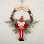 Christmas wreath featuring classic holiday design elements
