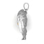 Vintage Jesus wings men's necklace pendant front view showcasing redemption symbolism