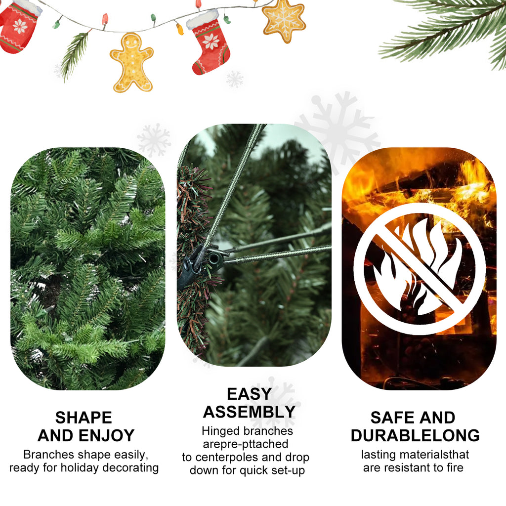 Christmas tree showcasing different size options