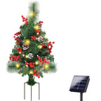 Solar Christmas tree lawn lamp front view