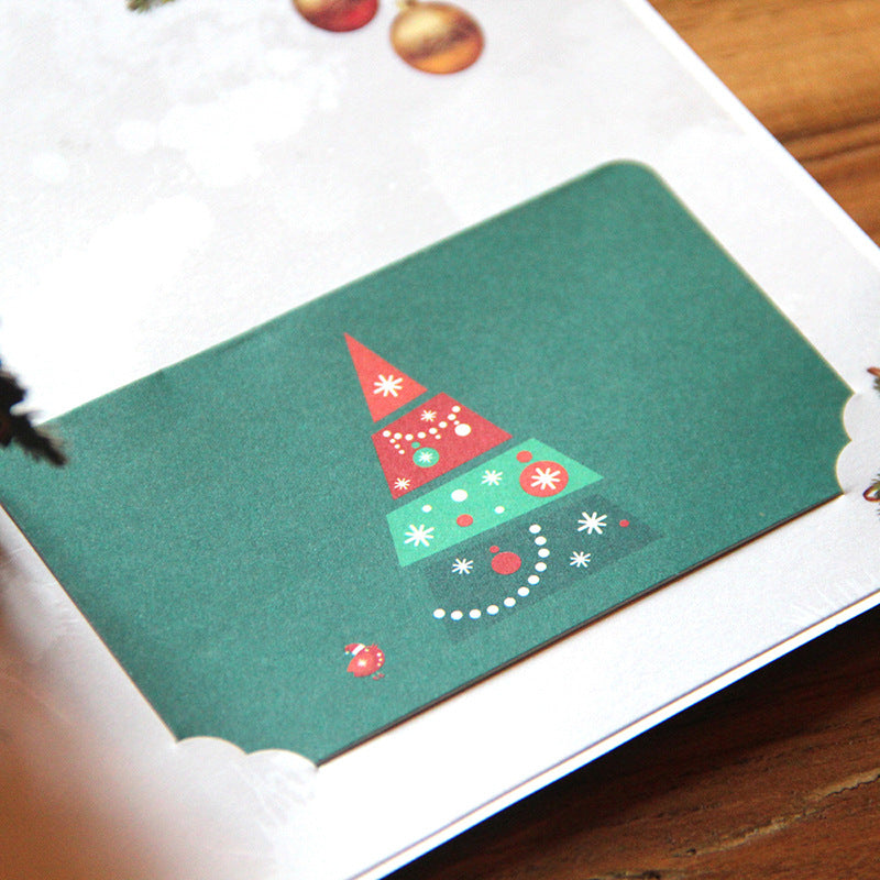 Christmas tree card featuring intricate hollow carving process