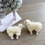 Christmas shepherd sheep ornament in soft felt material